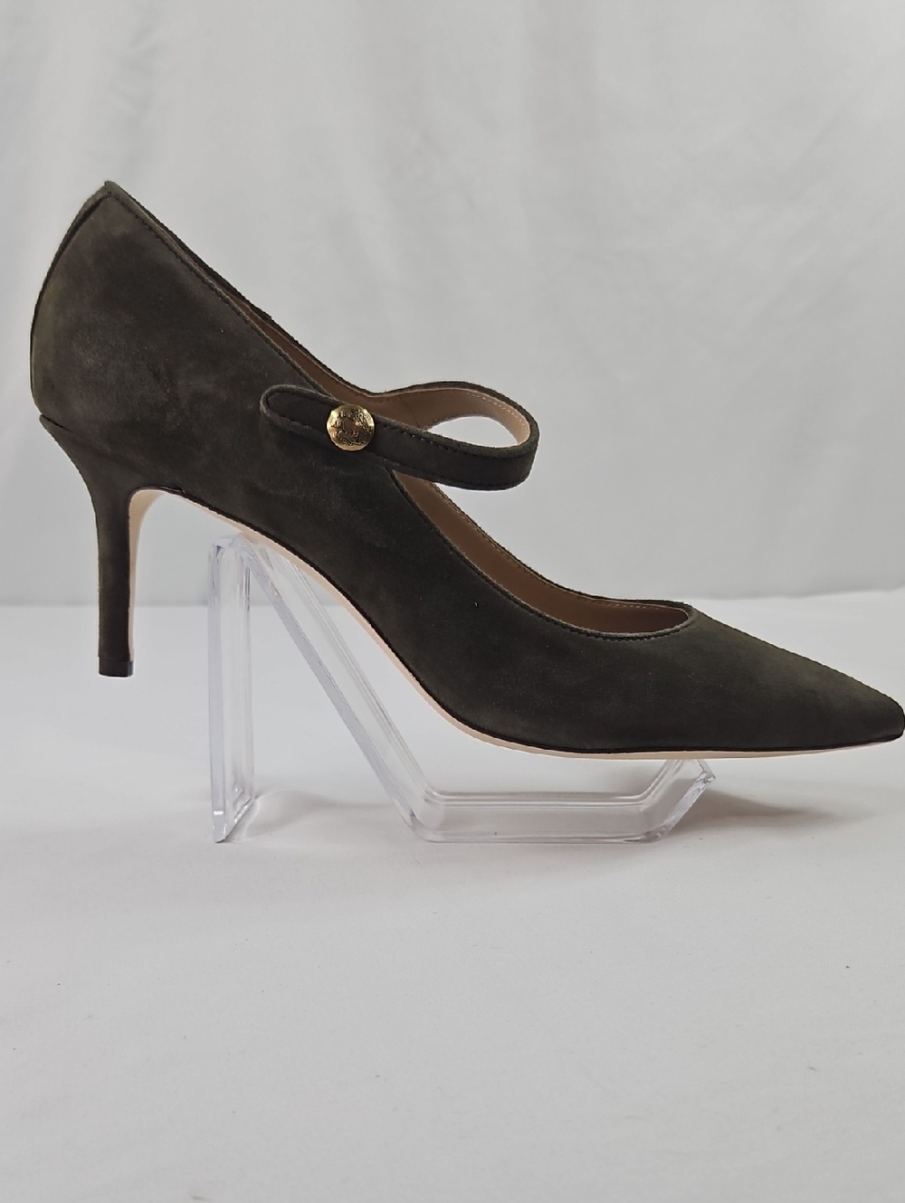 Lauren Ralph Lauren Lanette Olive Suede Mary Jane Pump 10 NWT